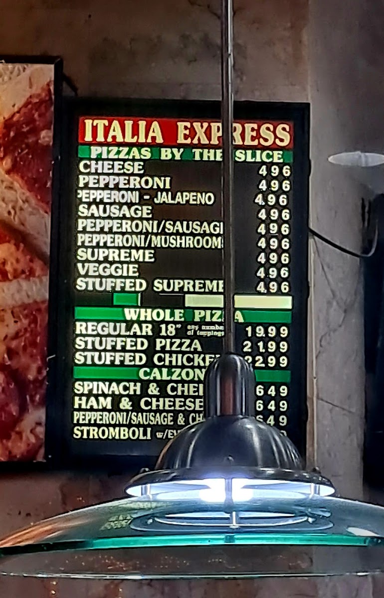 Italia Express Menu - Image 1