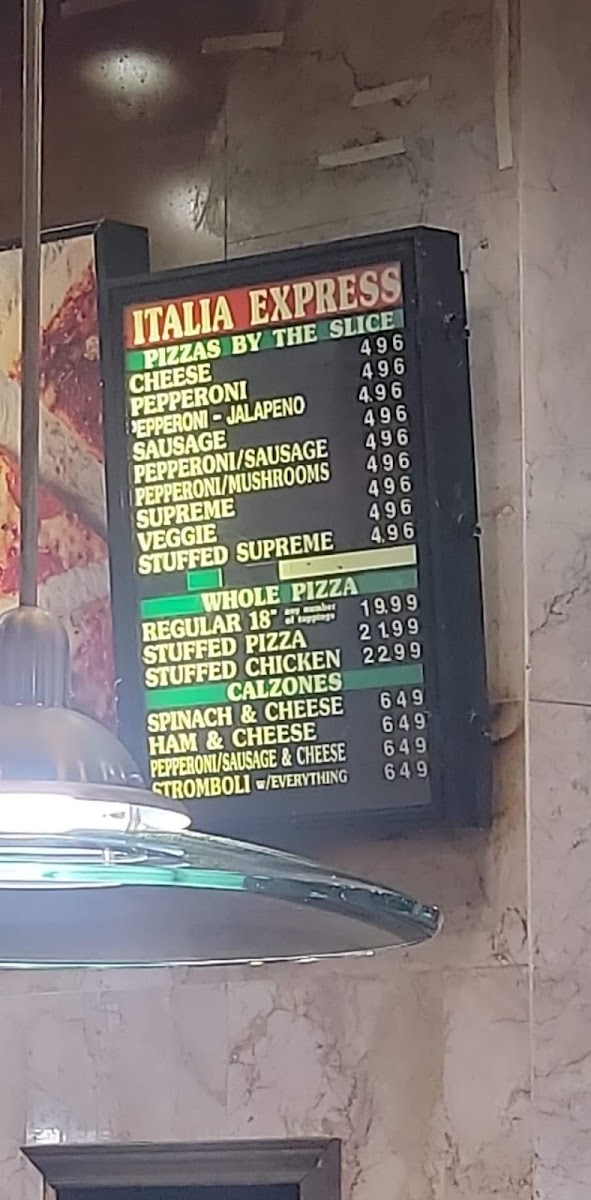 Italia Express Menu - Image 3
